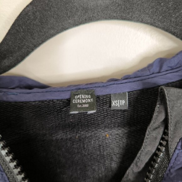 Open Ceremony Designer Retro 90s 80s Urban Street Nylon Hybrid Hoodie XS - Picture 4 of 9